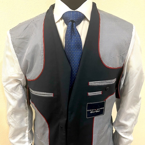TOMMY HILFIGER SPECIAL EDITION SPORT COAT BLAZER JACKET BLUE MEN 42L - Picture 5 of 10